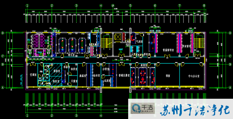 制药厂无菌化验室、质检室平面图.png